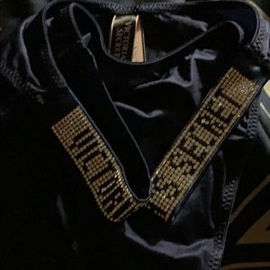 Blue cheekini with rhinestones